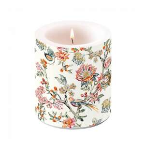 Orientális illatú gyertya virágmintával, 10x10cm - Ambiente
