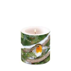 Robin In Tree átvilágítós gyertya gyertya, robinnal a fán - Ambiente