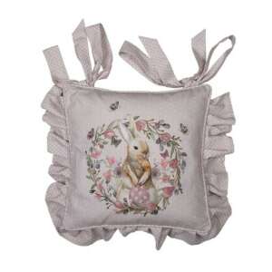 Happy Bunny 40x40cm pamut párnahuzat, aranyos nyuszi mintával - Clayre & Eef