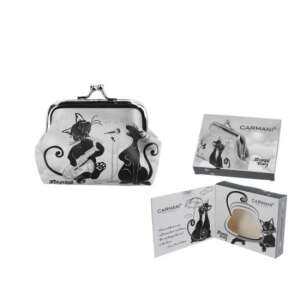 Carmani Macskás Pénztárca - Kis Táska - 9x7,5x2cm