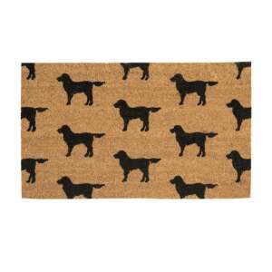 CLEEF.MC158 75x45cm lábtörlő fekete kutya sziluettekkel barna alapon - Clayre & Eef