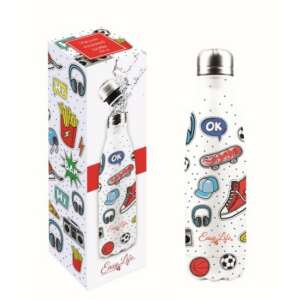 Easy Life R2S.2300TEEN 500ml rozsdamentes acél duplafalú hőtartó kulacs, tini mintával - Termosz és italtartó
