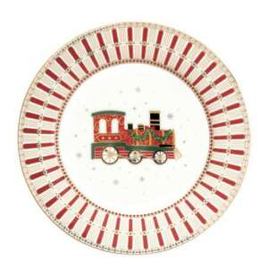 R2S.944EXPR Polar Express porcelán desszerttányér, 19 cm, ünnepi vonat mintával - Tányér