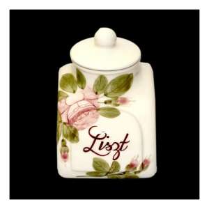 Kerámia fűszertartó rózsás mintával, kézzel festett, 1,4 literes - Tárolás & Rendszerezés