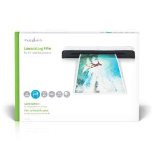 NEDIS lamináló fólia A4-es dokumentumokhoz, 100 mikron, 100 db-os csomag - Lamináló fólia