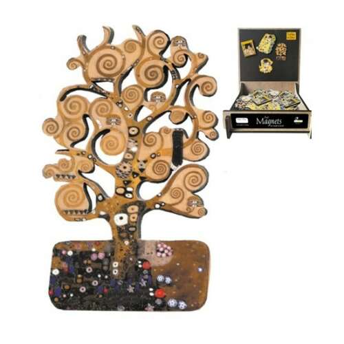 Klimt Életfa Hűtőmágnes - MDF - 4x6,5cm