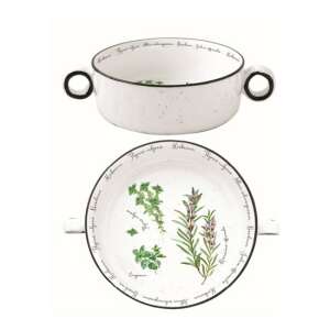 R2S.2206HERU Herbarium porcelántál füllel, 12cm - Tál