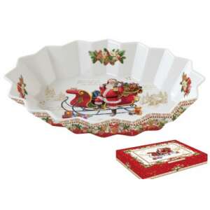 R2S.1048CHME Porcelán ováltálca 25x17x4,5cm, dobozban, Christmas Memories 80611513 - Tálca