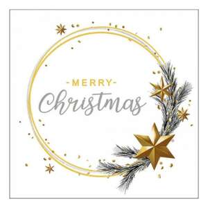 Wishing Ring White papírszalvéta karácsonyi mintával - Szalvéta