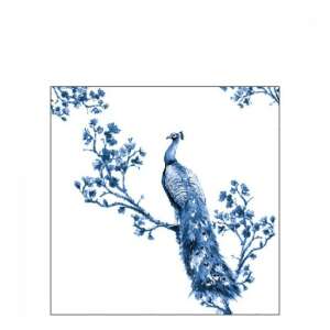 Páva Mintás Papírszalvéta - Királykék - 20 db - 25x25 cm