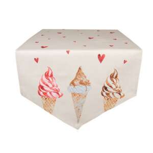 CLEEF.FAS65 Asztali futó 50x160cm, 100% pamut, Frosty and Sweet, fagylalt mintával - Clayre & Eef