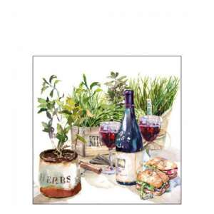 AMB.12517560 Wine &amp; Herbs papírszalvéta 25x25cm,20db-os 80612172 