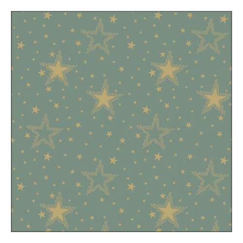 AMB.33316732 Éjszakai égbolt arany/zsálya papírszalvéta, 33x33cm, 20 db-os