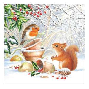 AMB.33304915 Winter Picture papírszalvéta 33x33cm,20db-os