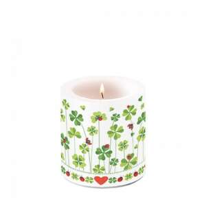 Good Luck illatú gyertya négylevelű lóhere mintával - Ambiente