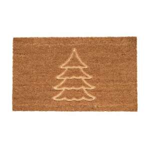 CLEEF.MC245 45x75cm kókusz-PVC lábtörlő fenyőfa mintával - Clayre & Eef
