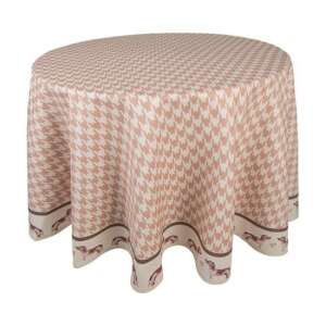 CLEEF.DHL07 170cm kerek asztalterítő Dachshund Love mintával, 100% pamut - Clayre & Eef