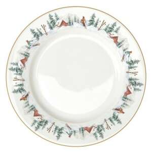 R2S.942CHAL Chalet porcelán lapostányér 26,5cm téli síeléssel - Tányér