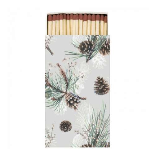 Gyufaszál doboz fenyőtoboz mintával
