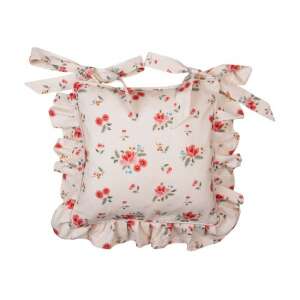 CLEEF Little Rose 40x40cm pamut párnahuzat virágmintával és kötésekkel - Clayre & Eef