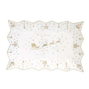 R2S.1004CHLI Porcelántálca 35x23cm, dobozban, Christmas Lights 80613404 - Tálca