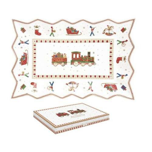 R2S.1004EXPR Porcelántálca 35x23cm, dobozban, Polar Express