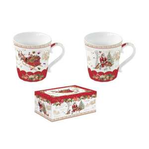 R2S.1235CHME Porcelán bögreszett 2db-os, 340ml, dobozban, Cristmas Memories 80613693 - Bögre