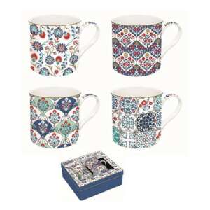 4 db-os Iznik porcelán bögre szett, 300ml, dobozban, Atmosphere - Bögre