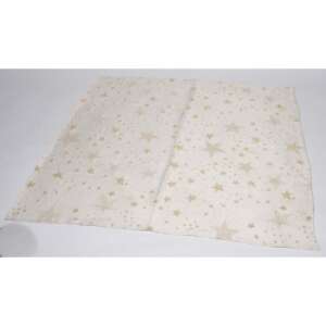 Geh.22305225 85x85cm krém asztalterítő arany csillagokkal, polyester - Dekoráció