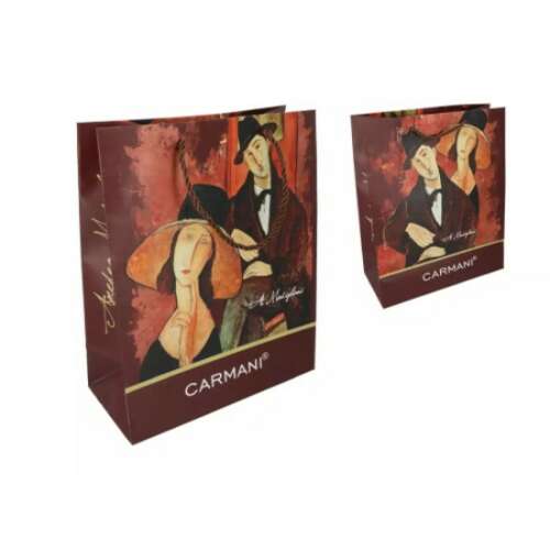 Carmani ajándéktáska Modigliani festménnyel, 25x20x10cm