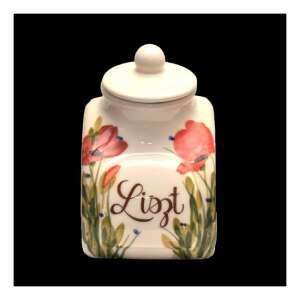 Kerámia fűszertartó pipacsvirág mintával, kézzel festett, 1,4 literes - Tárolás & Rendszerezés