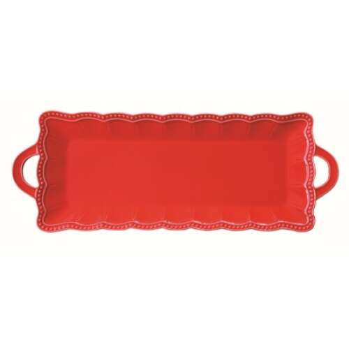 R2S.2892ELIR Elite piros porcelán tálca 43x16cm