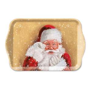Karácsonyi tálca Mikulás képpel, 13x21cm, tálaló tálca, dísztálca, ünnepi tálca, karácsonyi dekoráció - Tálca