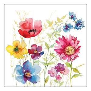 Aquarell Meadow virágmintás papírszalvéta, 20 darabos - Háztartási papírtermék