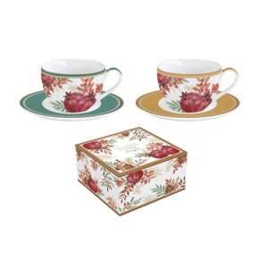 R2S.921ASYM Őszi Szimfónia porcelán eszpresszó csésze és alj szett, 2 db, 110ml - Tálalás
