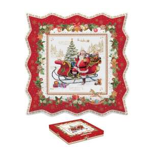 R2S.1005CHME Porcelántálca 30x30cm, dobozban, Christmas Memories 80614493 - Tálca