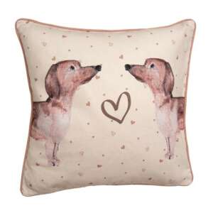 CLEEF.DHL22 Dachshund Love 40x40cm párnahuzat, 100% pamut - Clayre & Eef