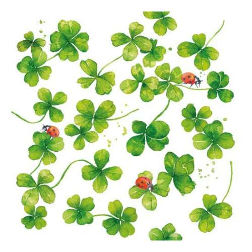 Luck papírszalvéta lóhere mintával