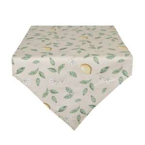 CLEEF.LEL65 Lemons & Leafs Asztali Futó, 50x160cm, 100% Pamut - Clayre & Eef