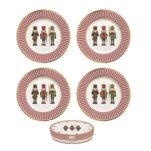 R2S.1100NUTC Porcelán desszerttányérszett 4db-os, 19cm, dobozban,Nutcracker 80615016 - Tálalás