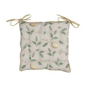 CLEEF.LEL29 Székpárna 40x40cm,100% pamut,Lemons &amp; Leafs 80615017 - Székpárna
