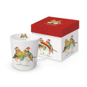 Frida & Fritz Winter porcelán bögre, 0,35l, madár mintával, dobozban - Nonbrand Bögre