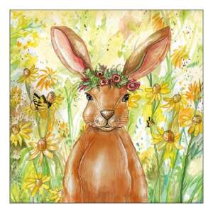 Virágos Nyuszi 33x33cm szalvéta, 20 darabos - Háztartási papírtermék