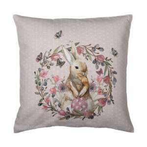 Happy Bunny 40x40cm párnahuzat, aranyos nyuszi és virágos mintával - Clayre & Eef