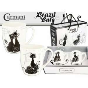 H.C.017-2601 Porcelán bögreszett 2 db-os, 400ml, fekete macskás 80615130 - Bögre