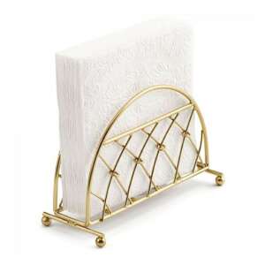 Arany fém szalvétatartó rácsos mintával, tökéletes szalvéták tárolására az asztalon - Ambiente