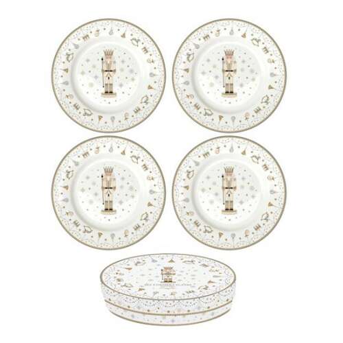 R2S.1100RNUT Porcelán desszerttányérszett 4db-os, 19cm, dobozban, Royal Nutcracker 80615225