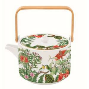 R2S.1592EXCA Exotica porcelán teáskanna fa fogantyúval és virágmintával - Konyha & Étkezés