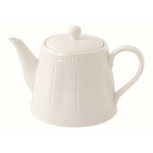 Fehér porcelán teáskanna fedővel, 850ml, Elite white