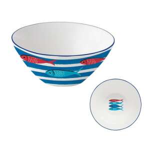 R2S.2223SARD Sardine's Party Porcelán tál 16cm, hal mintával - Tál